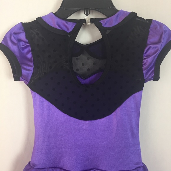 Curtain Call Purple Black Dance Costume Size CSM - Picture 7 of 8